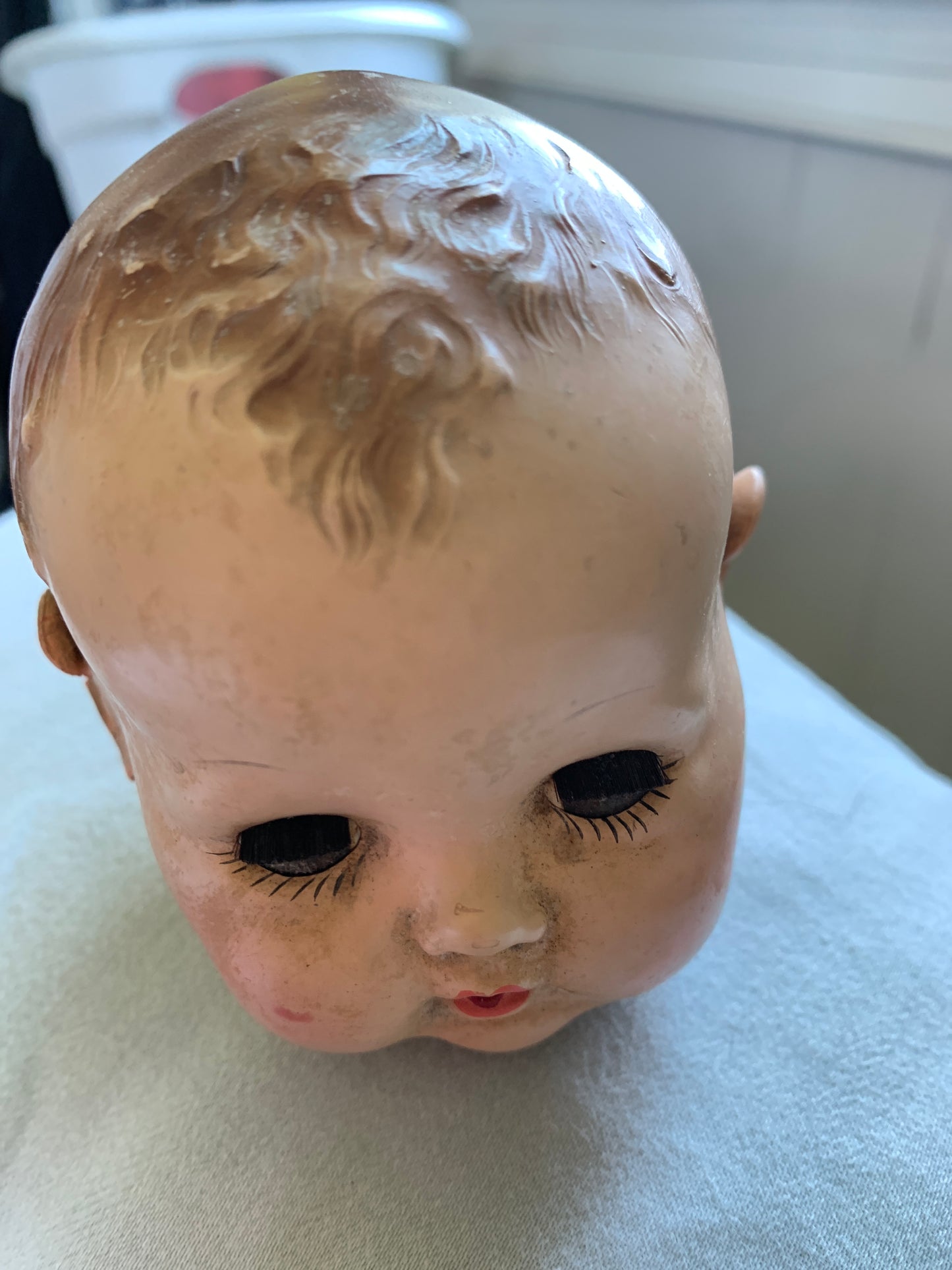 Baby doll head, antique
