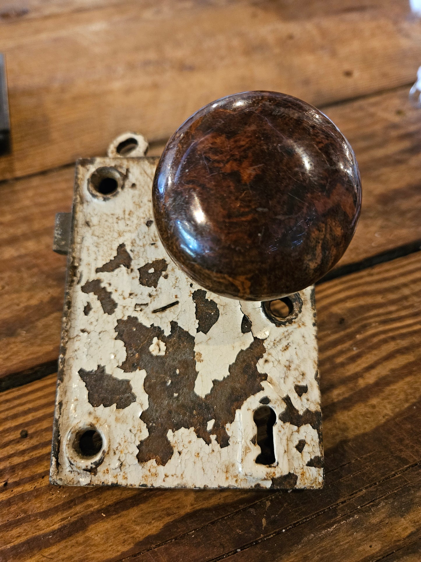 Antique doorknob with lock
