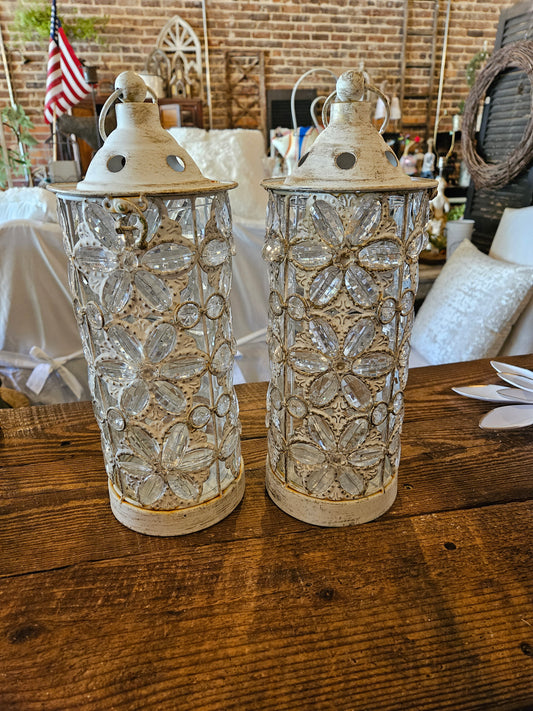 Glass flower lantern