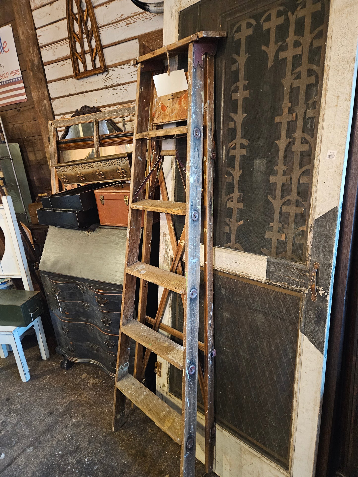 A Frame Antique Ladder