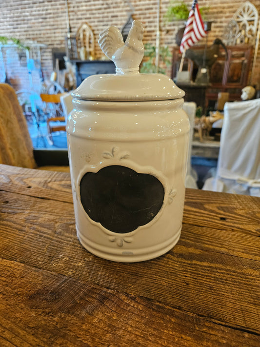 White rooster jar