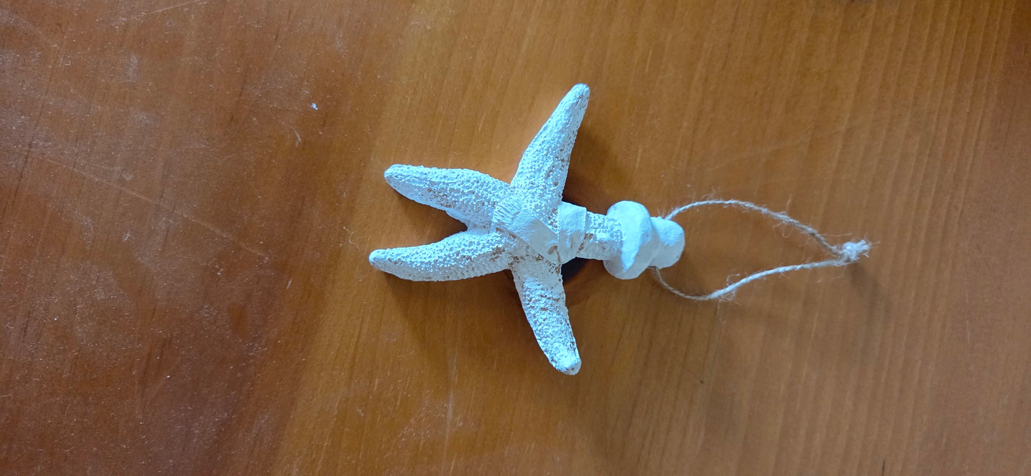 Starfish Snowman Ornaments