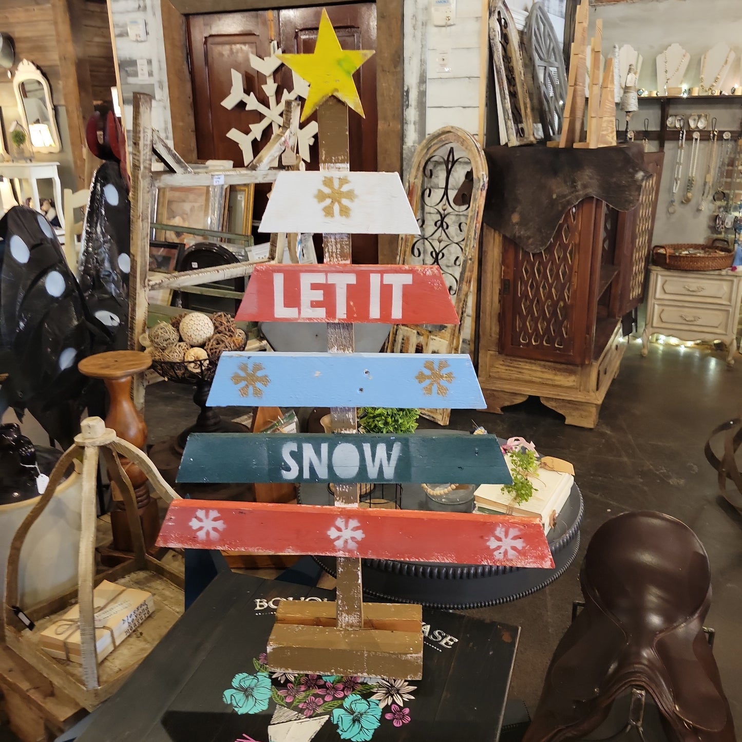 Let it Snow Tree Sign
