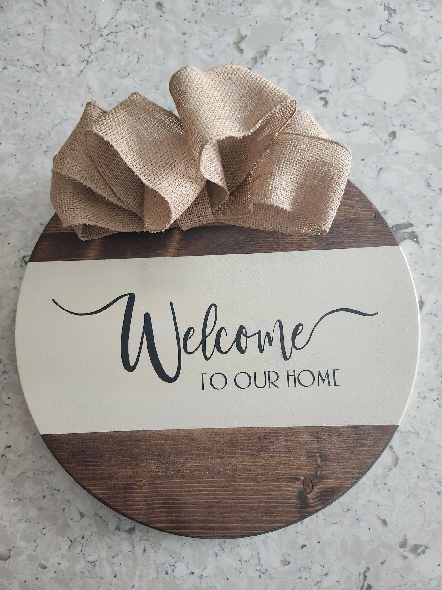 Welcome to our home Door Hanger