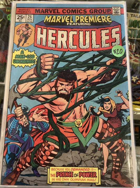 Comic Book = MARVEL PREMIERE #26 - 1ST SOLO HERCULES STORY & BOOK (1975)