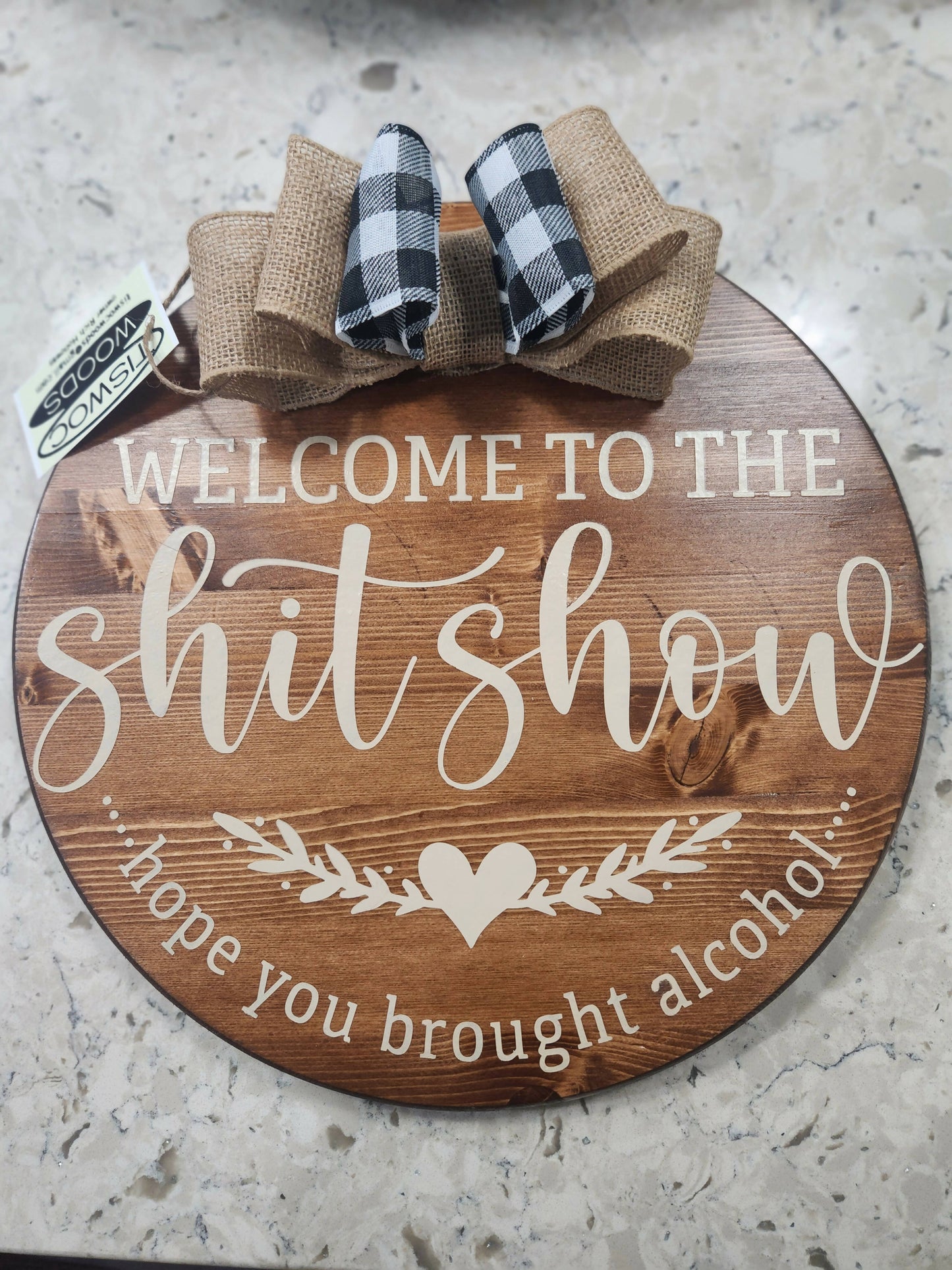 Welcome to the Shit Show Door Hanger