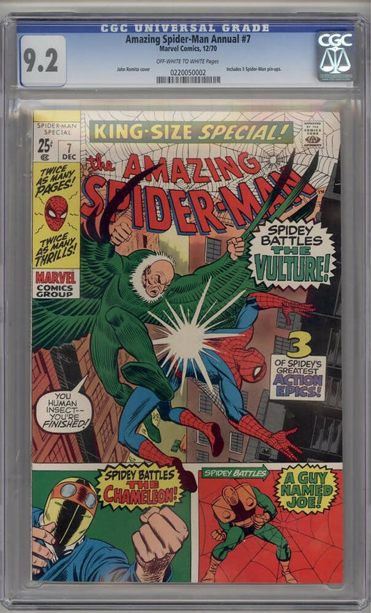 Comic Book = Amazing Spider-Man Annual #7 CGC 9.2(1970)