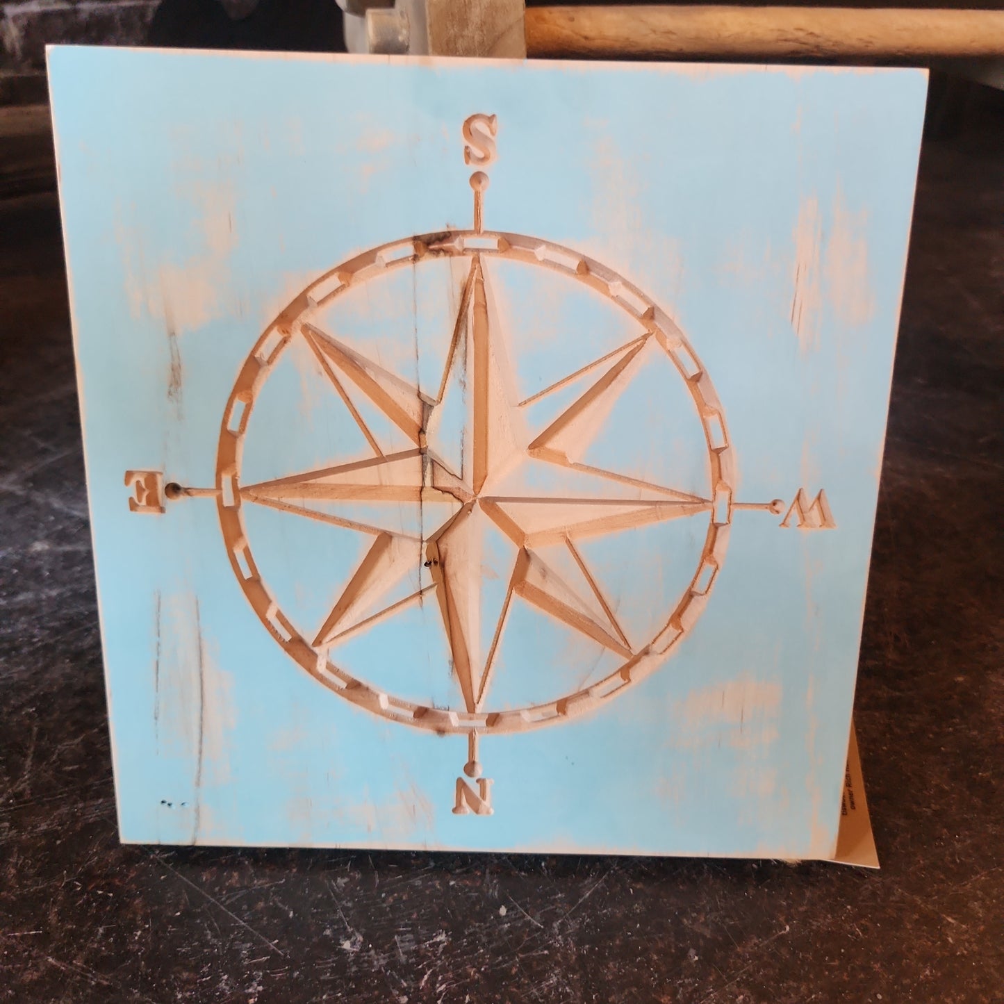 Blue Compass Wall Decor