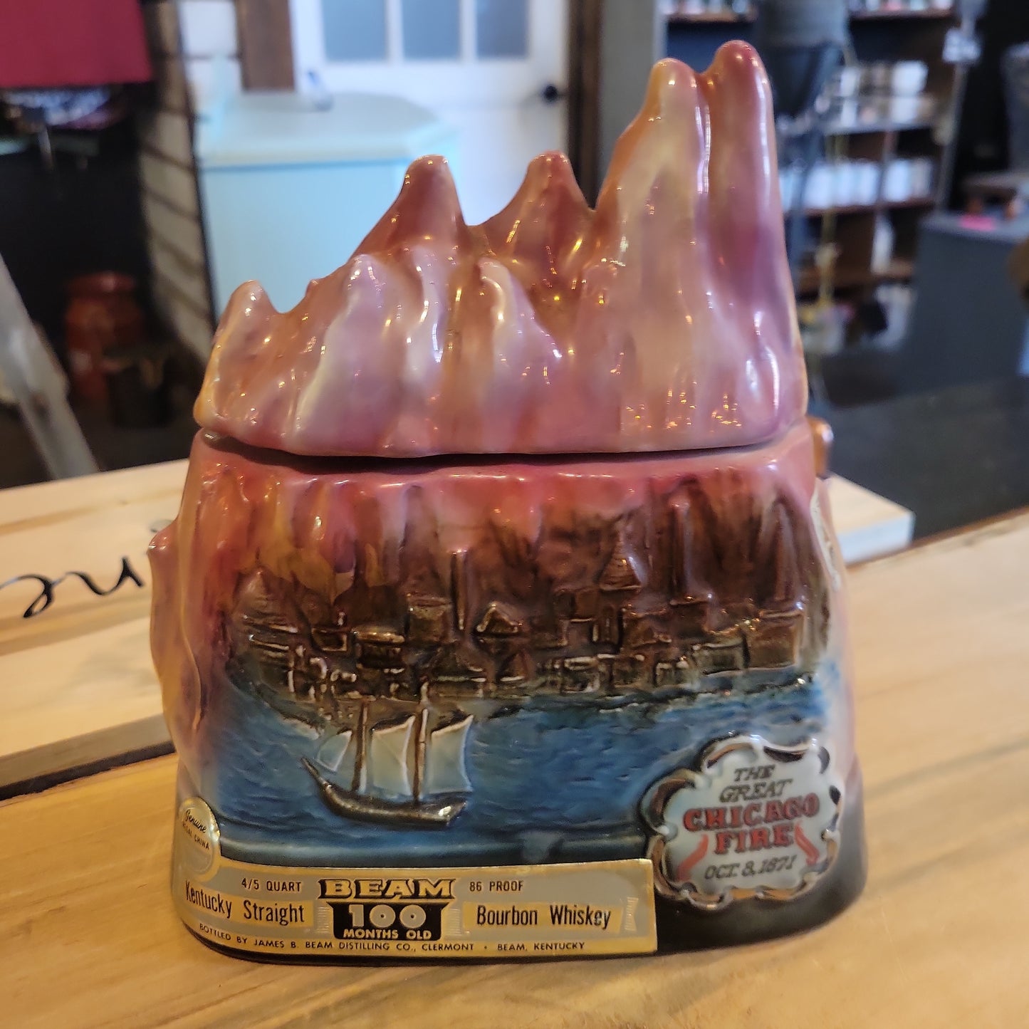 Jim Beam Decanter-Vintage Chicago Fire Collectable