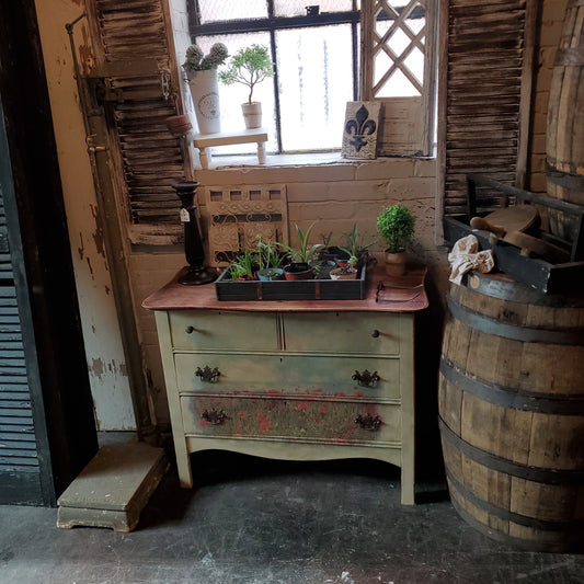 Dresser with poppy field