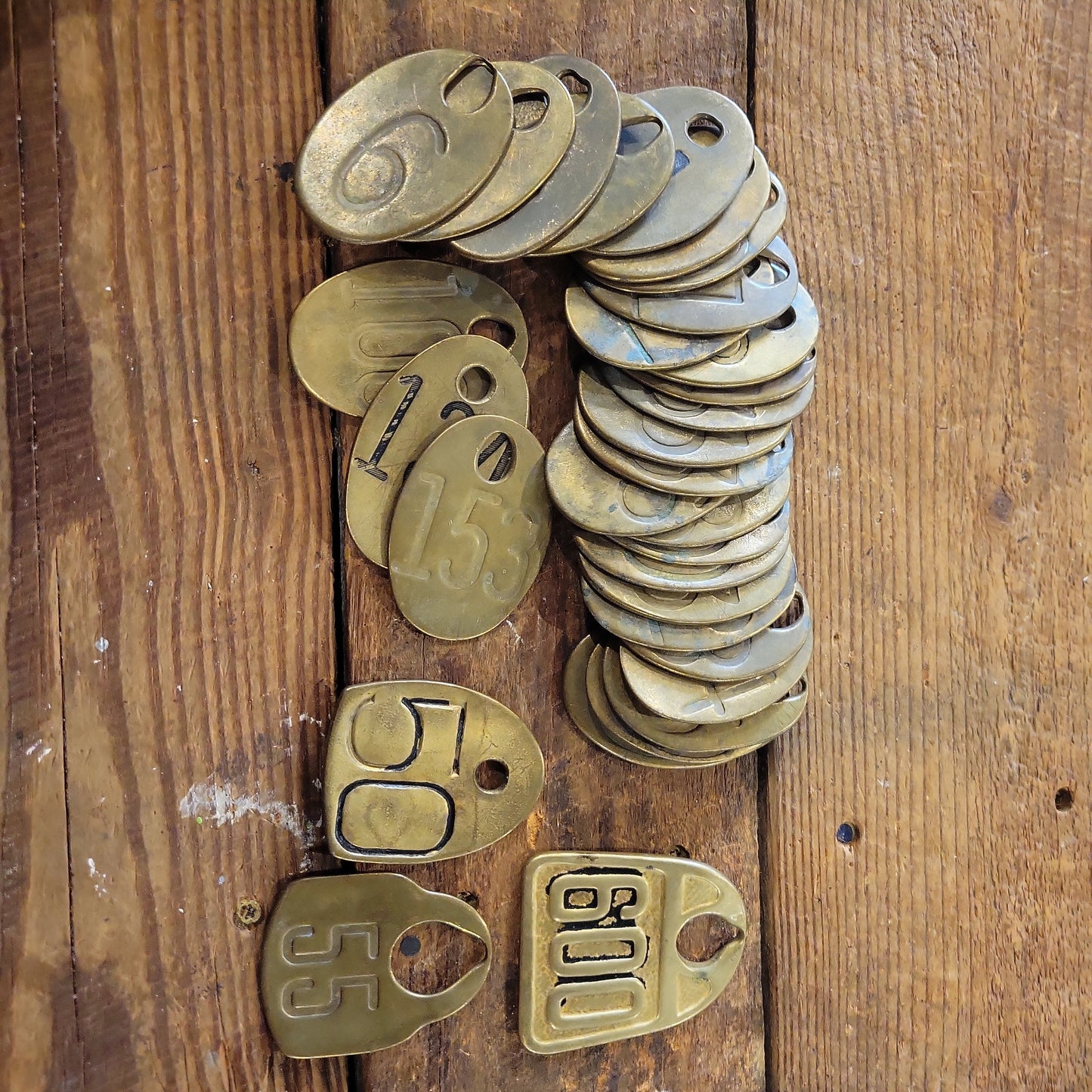Antique Brass Cattle Ear Tags