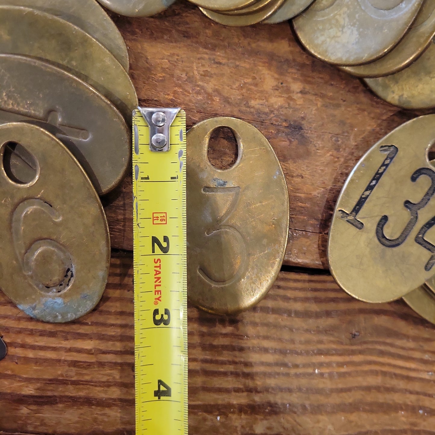 Antique Brass Cattle Ear Tags