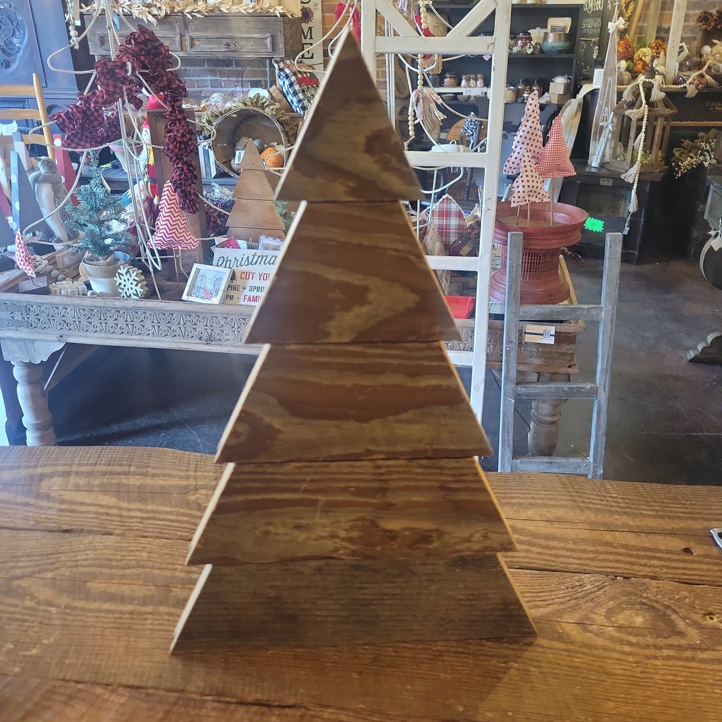 Christmas Tree Silohettes-Reclaimed Lumber