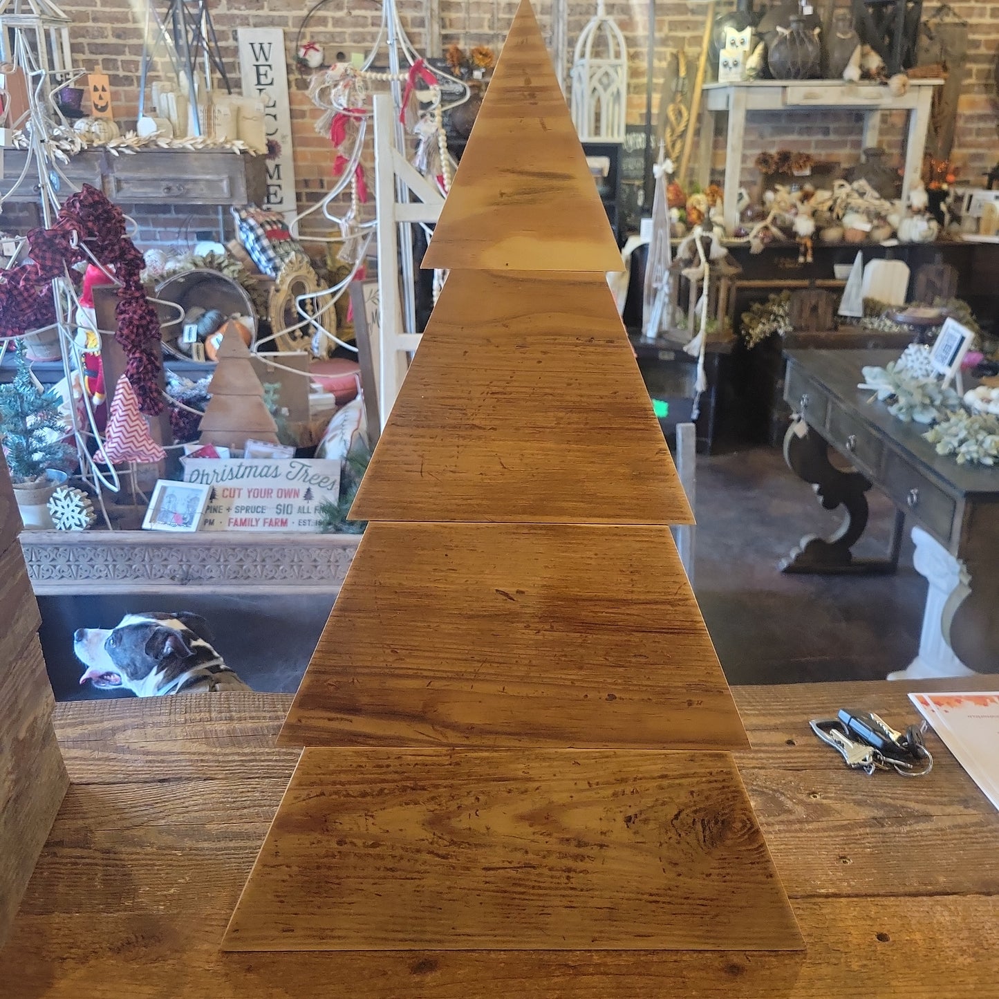Christmas Tree Silohettes-Reclaimed Lumber