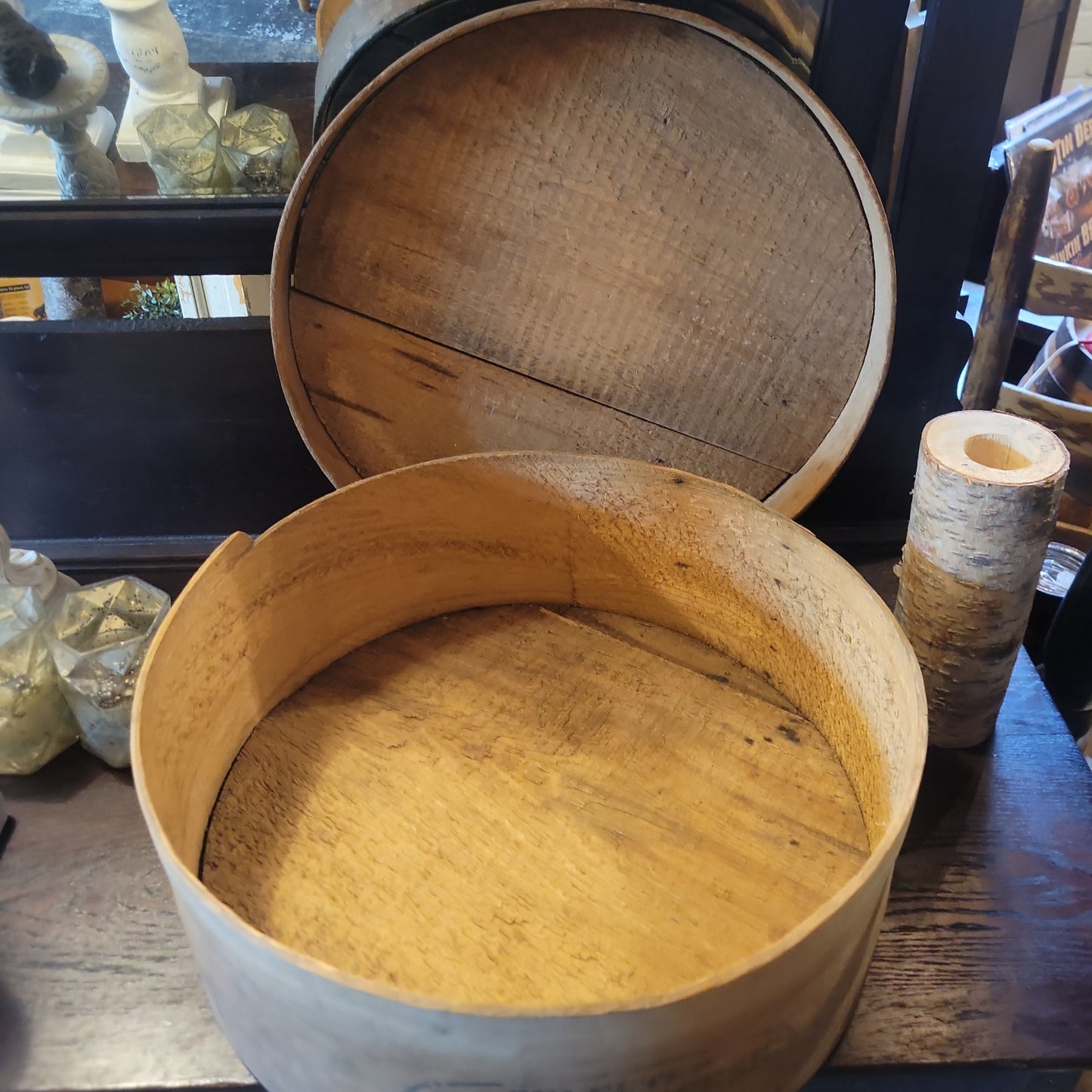 Antique Cheese Round Box