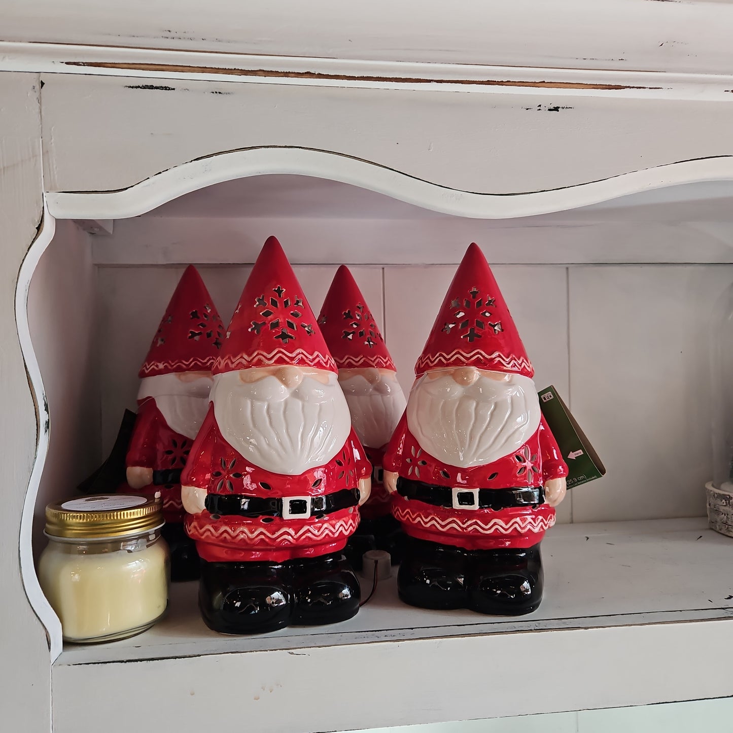 Ceramic light up santa
