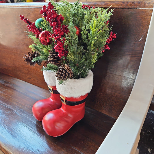 Santa boots with lights!