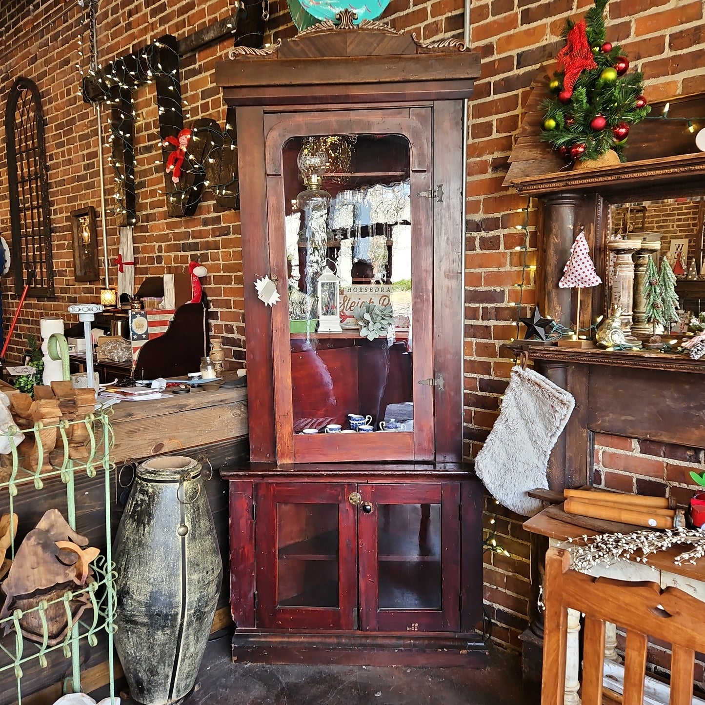 Antique corner cabinet