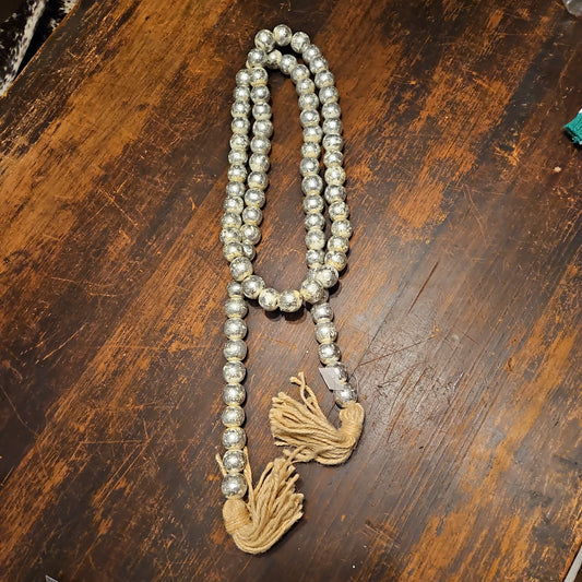 Silver foil oversized beads