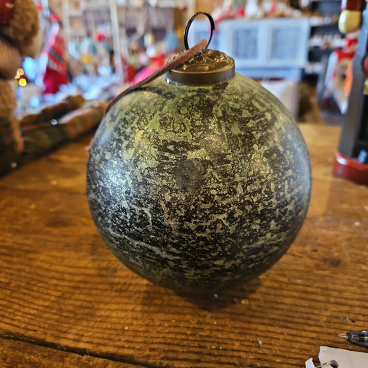 Green alligator look ornament