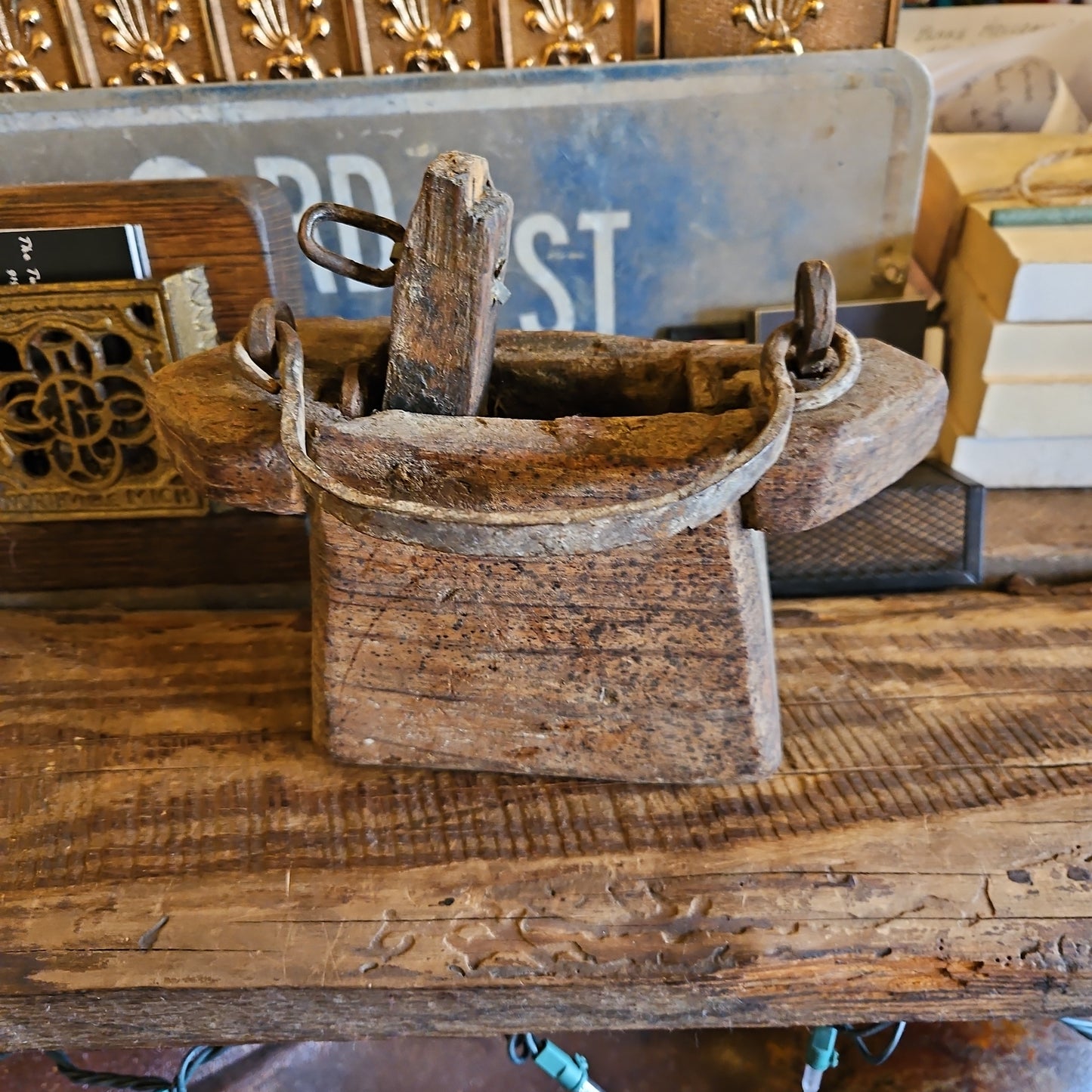 Small wooden trinket box