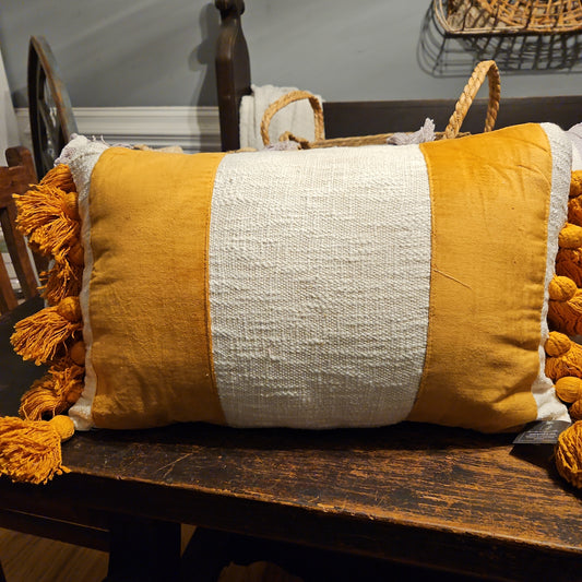 Boho pillow pompom