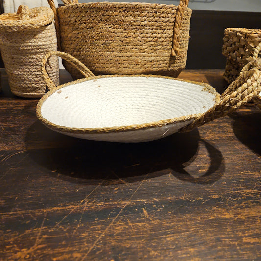 Boho white basket