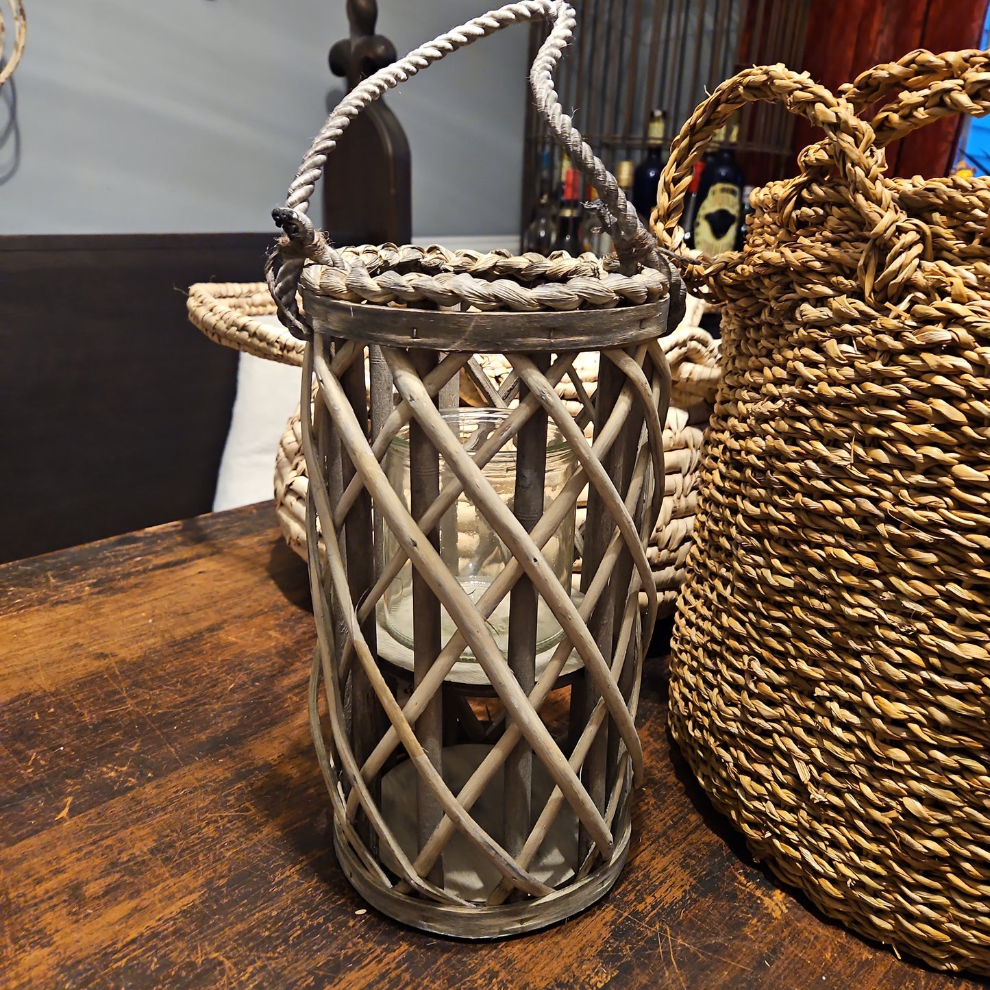 Lantern with candleholder