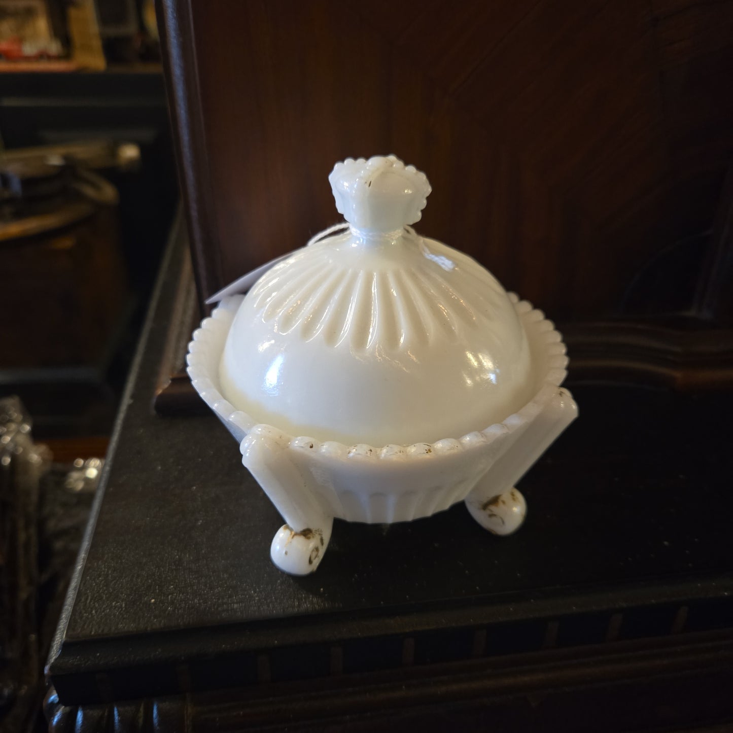 Candy Dish/Milk Glass