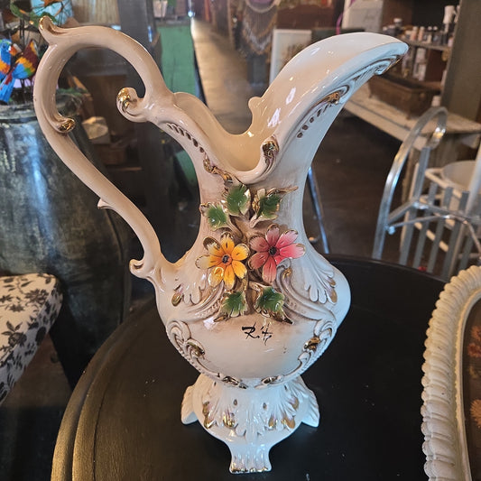 Italian Porcelain Pitcher (signed)