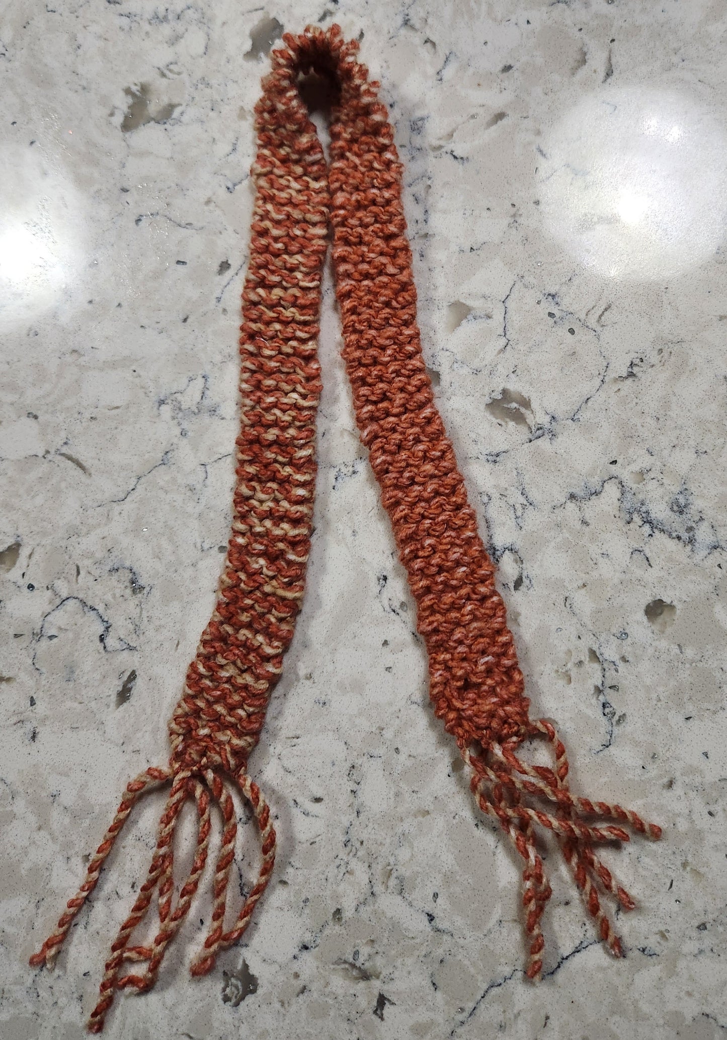 Orange and Cream Scarf