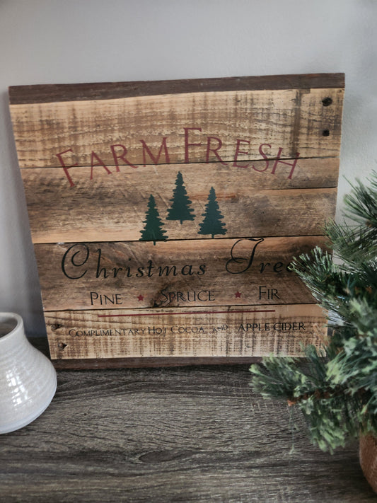 Farm Fresh Christmas Tree Sign
