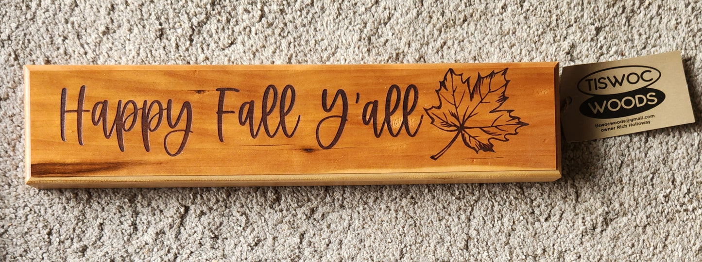Happy Fall Y'all Sign