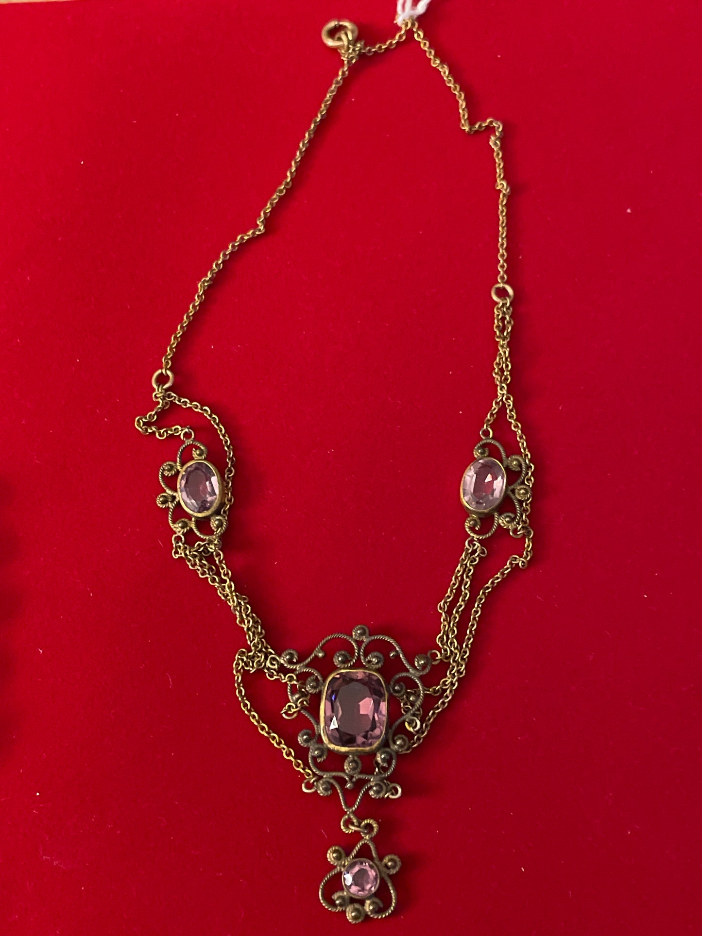 Jewelry=Vintage Amethyst Necklace