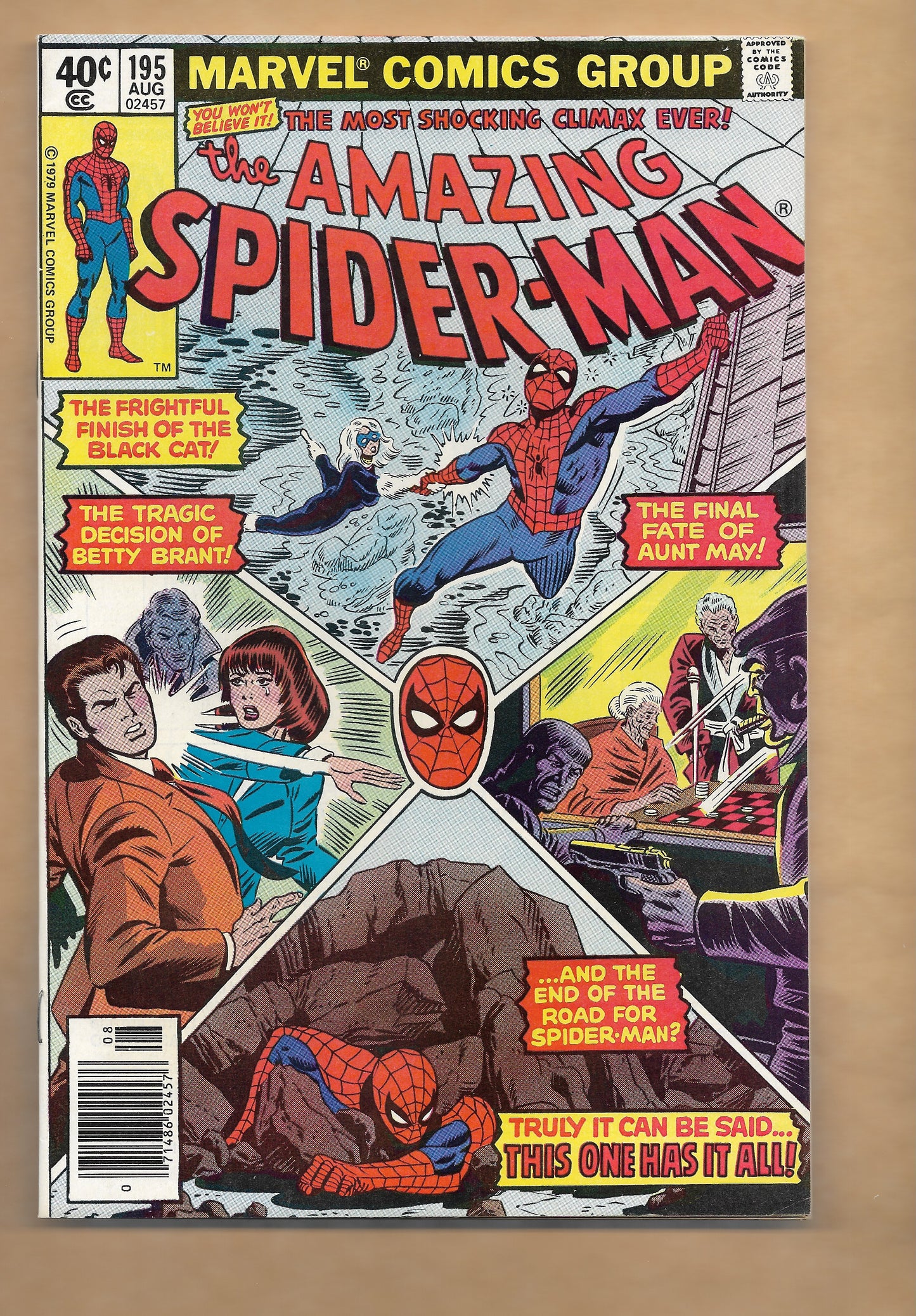 Comic = AMAZING SPIDER-MAN #195 - BLACK CAT ORIGIN!