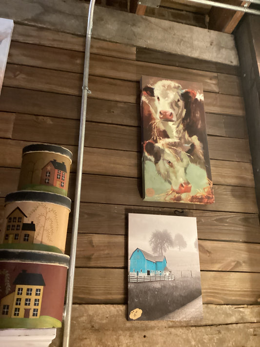 Rectangle Red Cow Picture