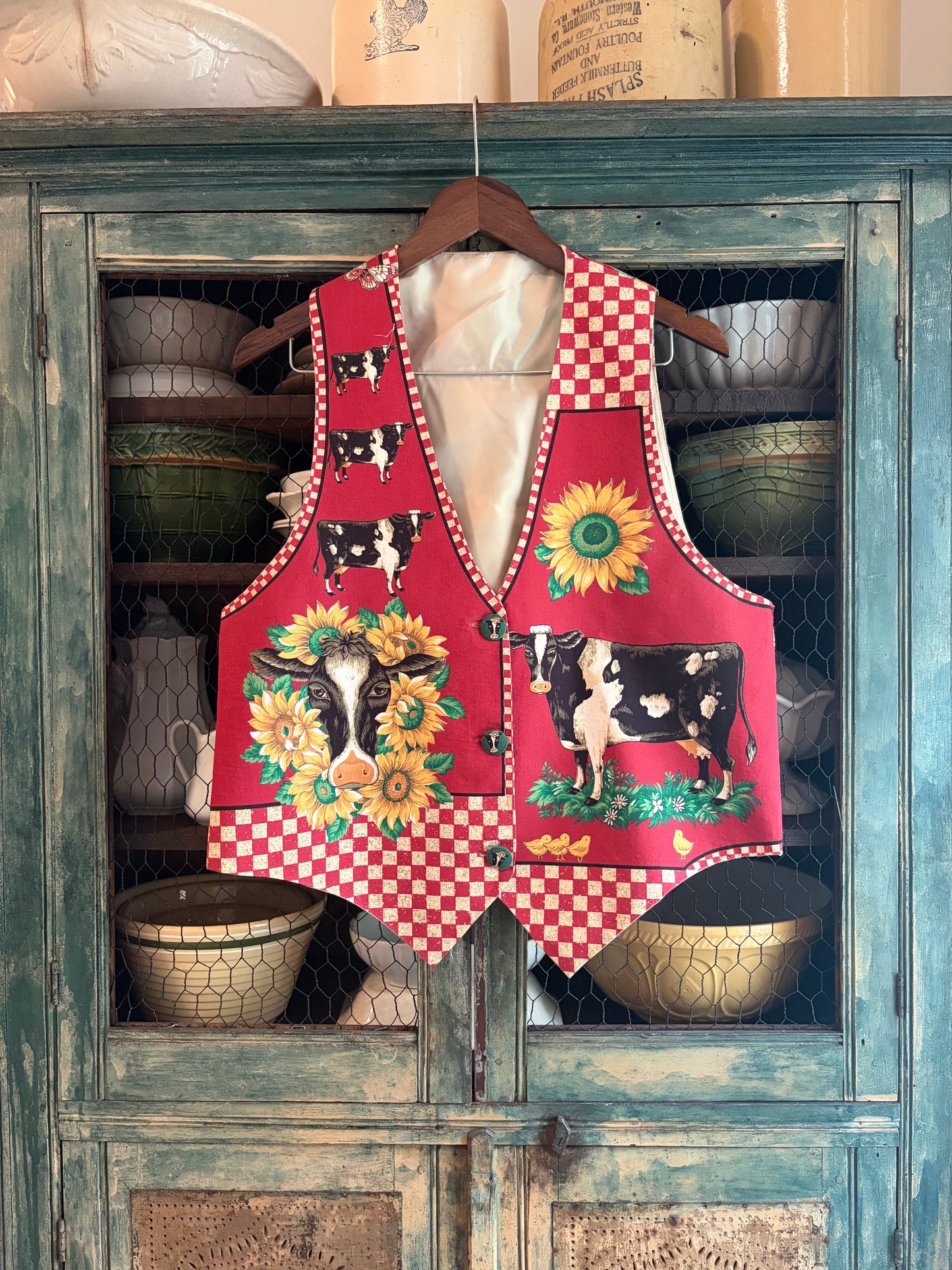 Vtg. Cow Vest