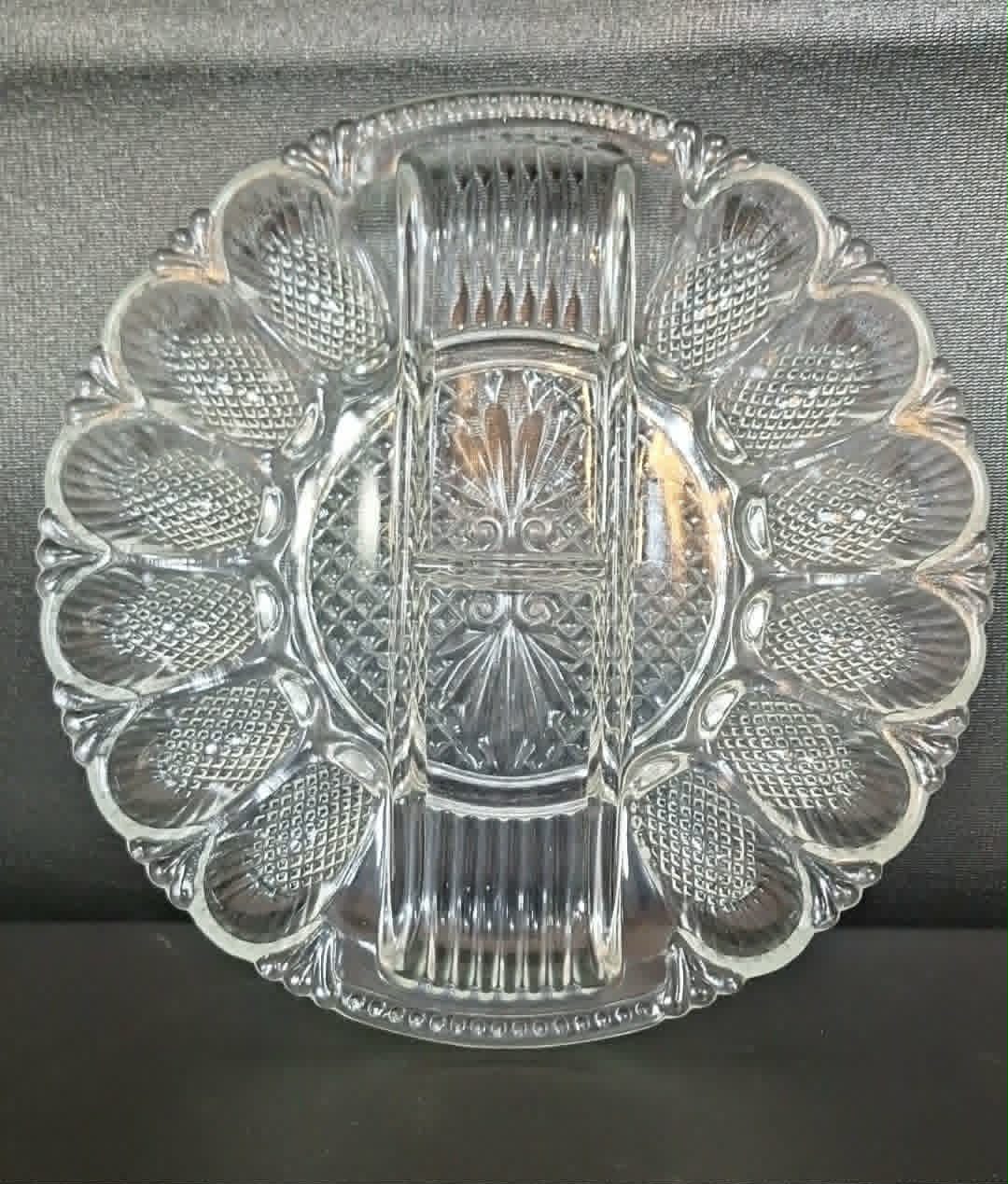 Glass Deviled Egg Plate