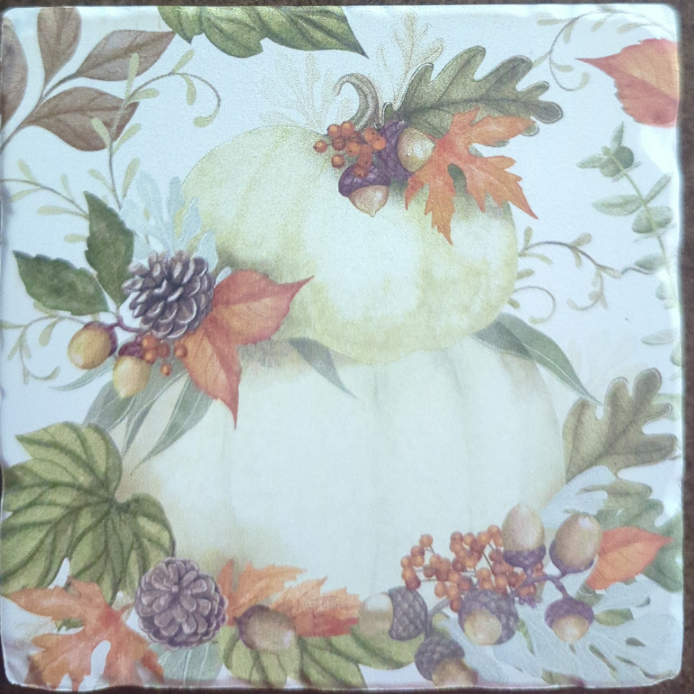 Farmhouse Pumpkin Stack Coaster