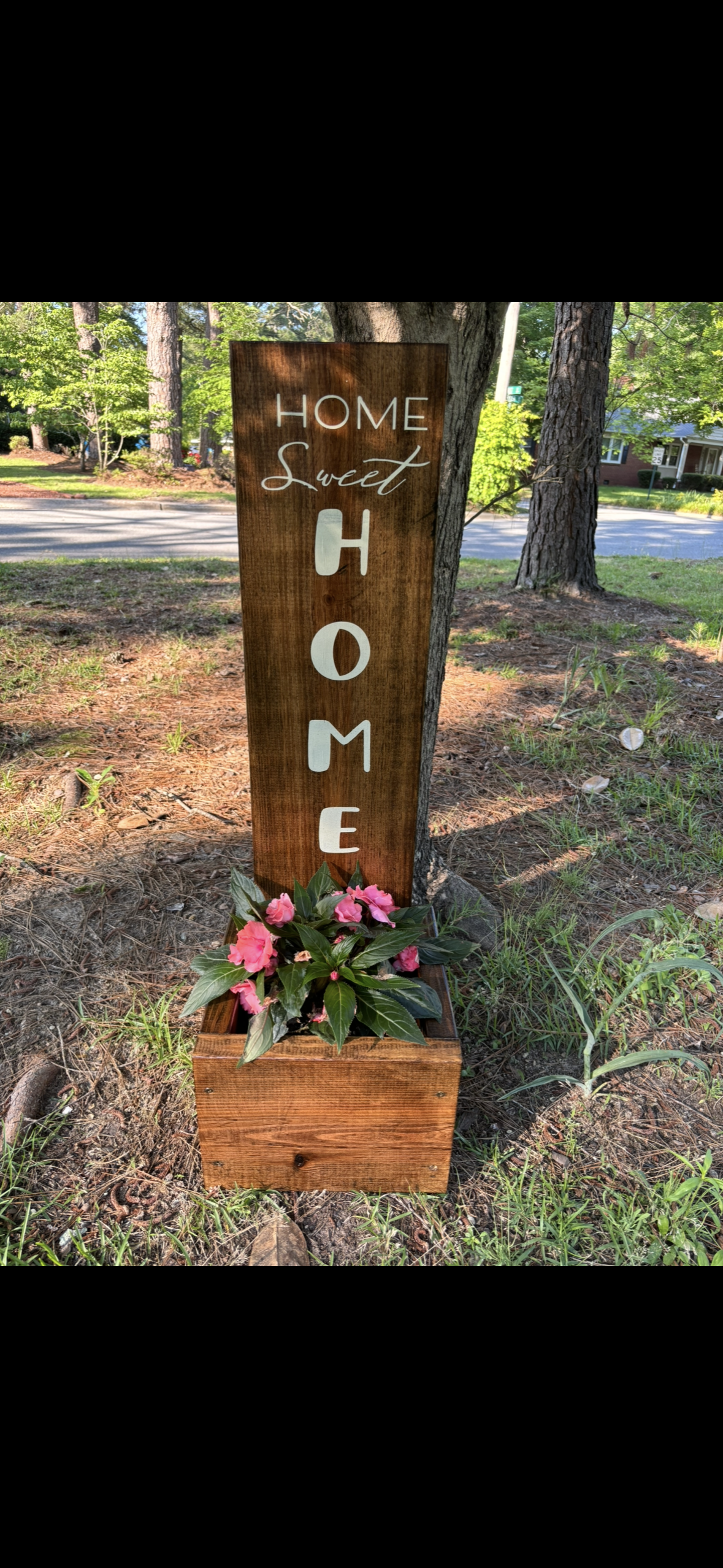 Planter box sign