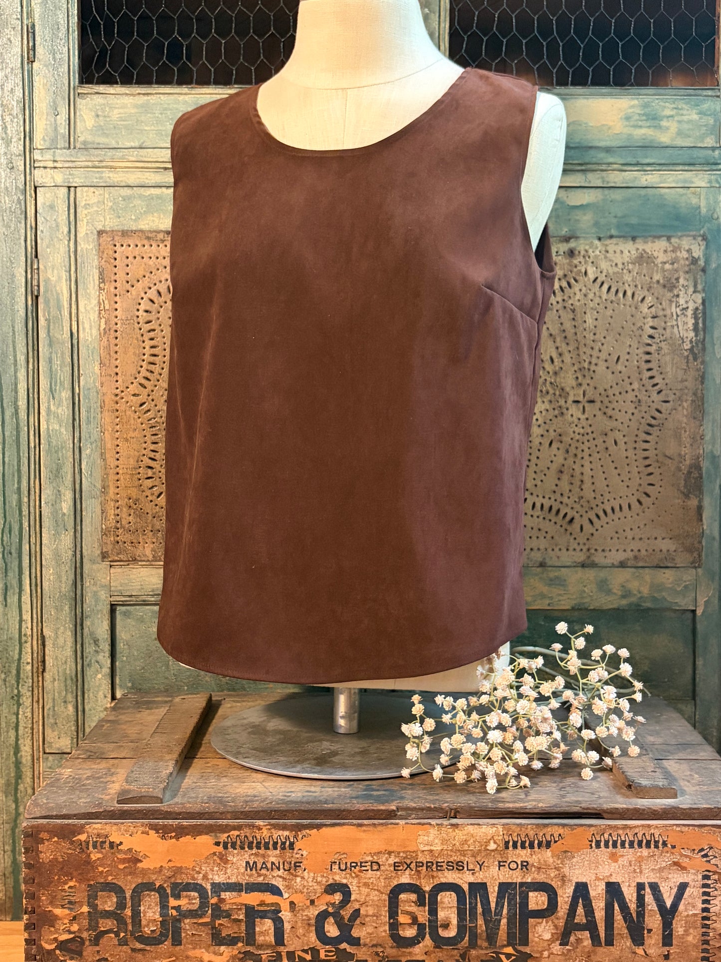 Brown Sleeveless