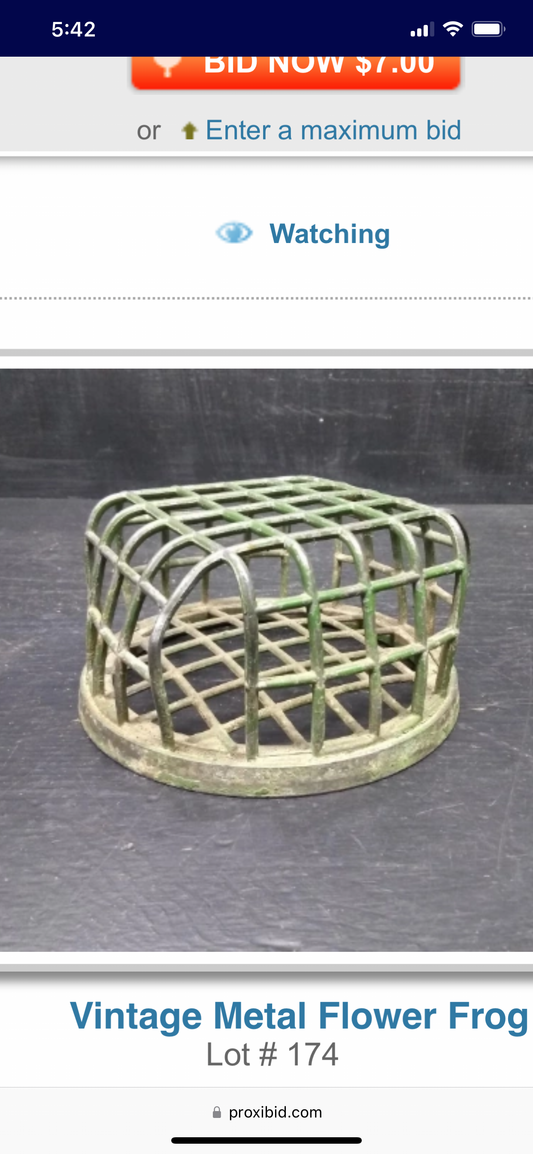 Antique Large Flower Frog