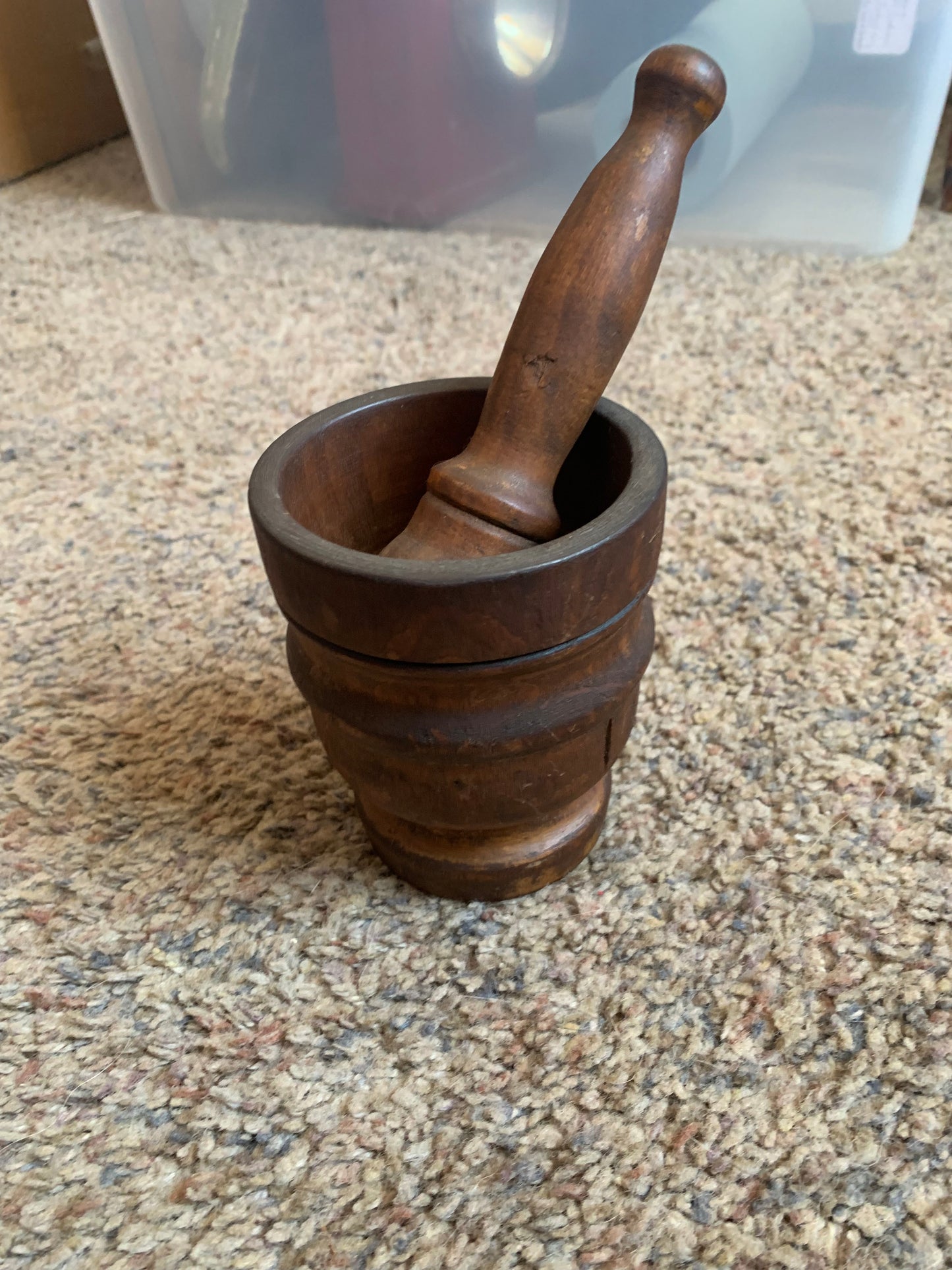 Wooden Mortar and Pestle