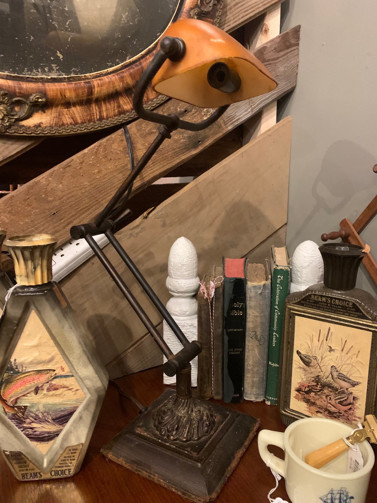 Vintage articulating industrial lamp