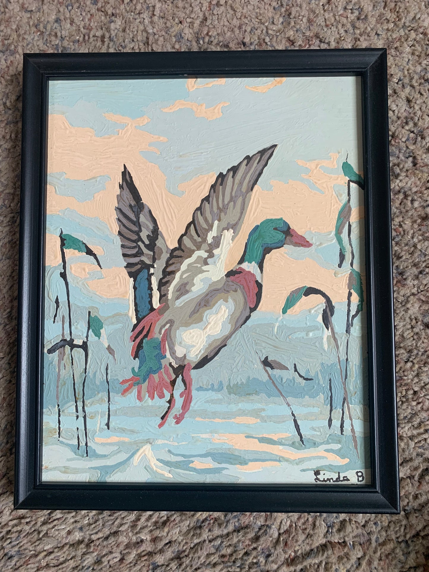 Vintage Paint By Number Flying Ducks
