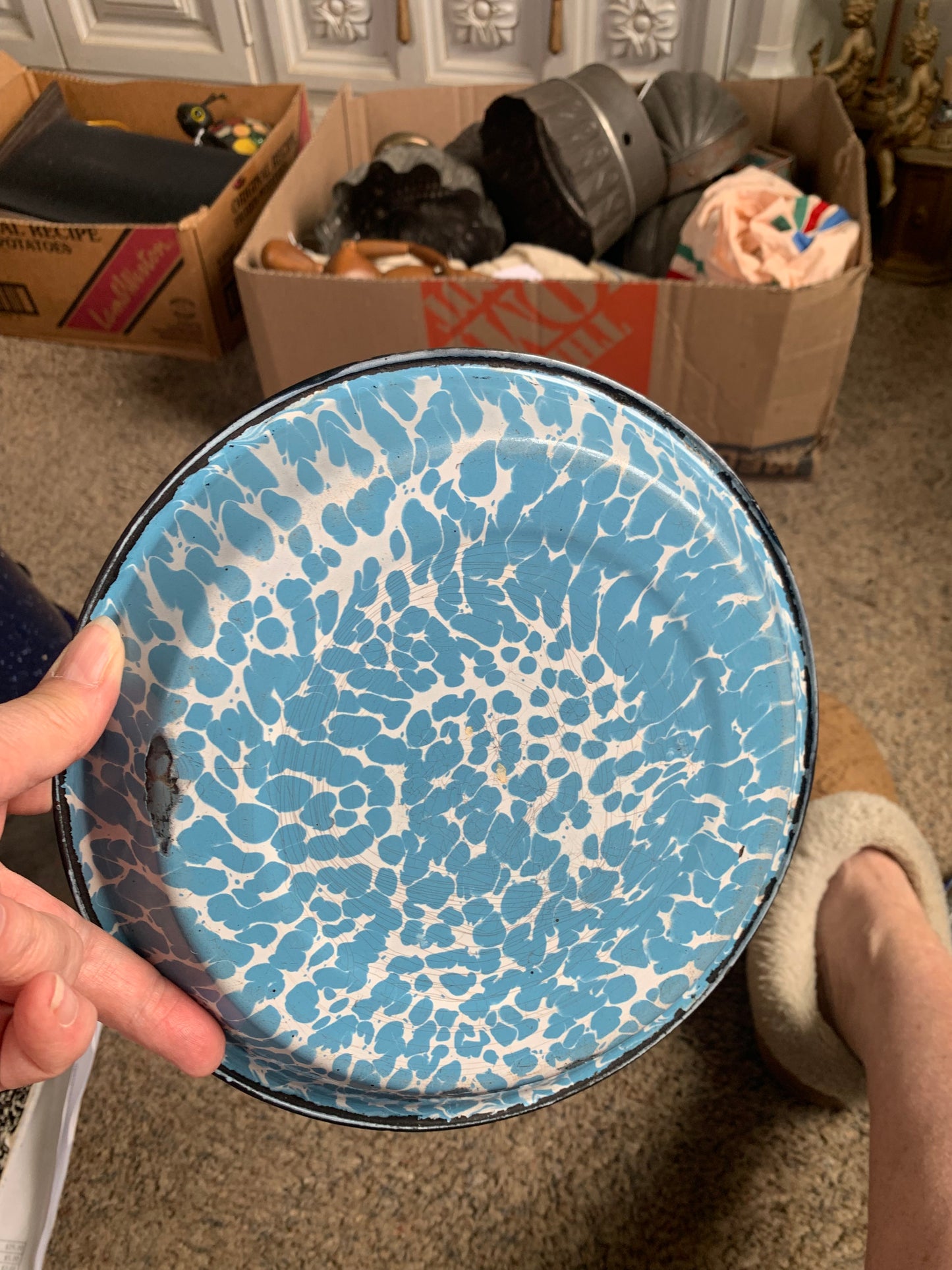 Blue Swirl Pie Plate