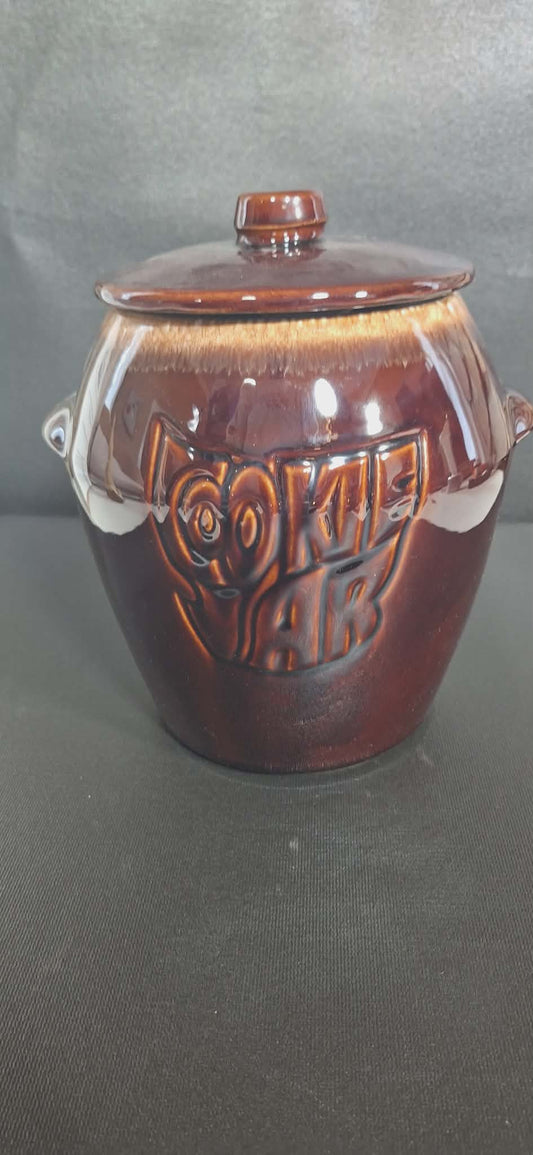 McCoy Brown Drip Ware Cookie Jar