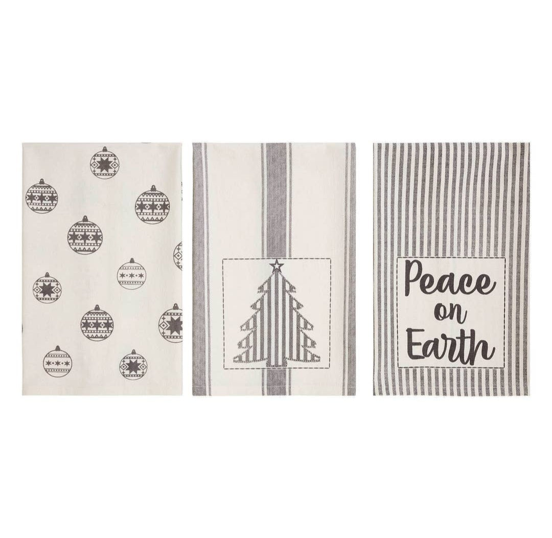 Hand towel black and white