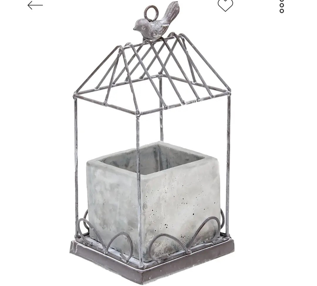 Cement planter cage