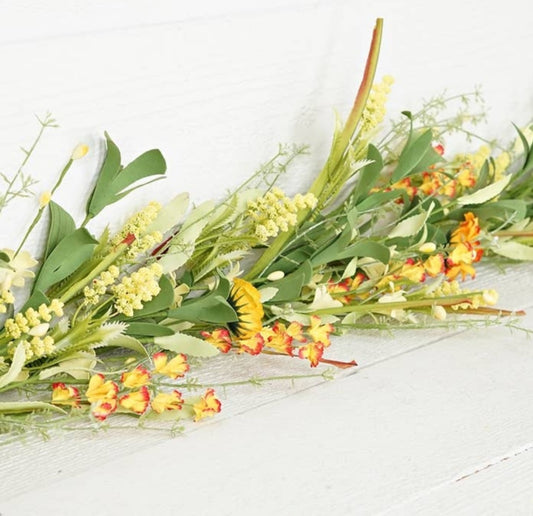 Spring floral garland